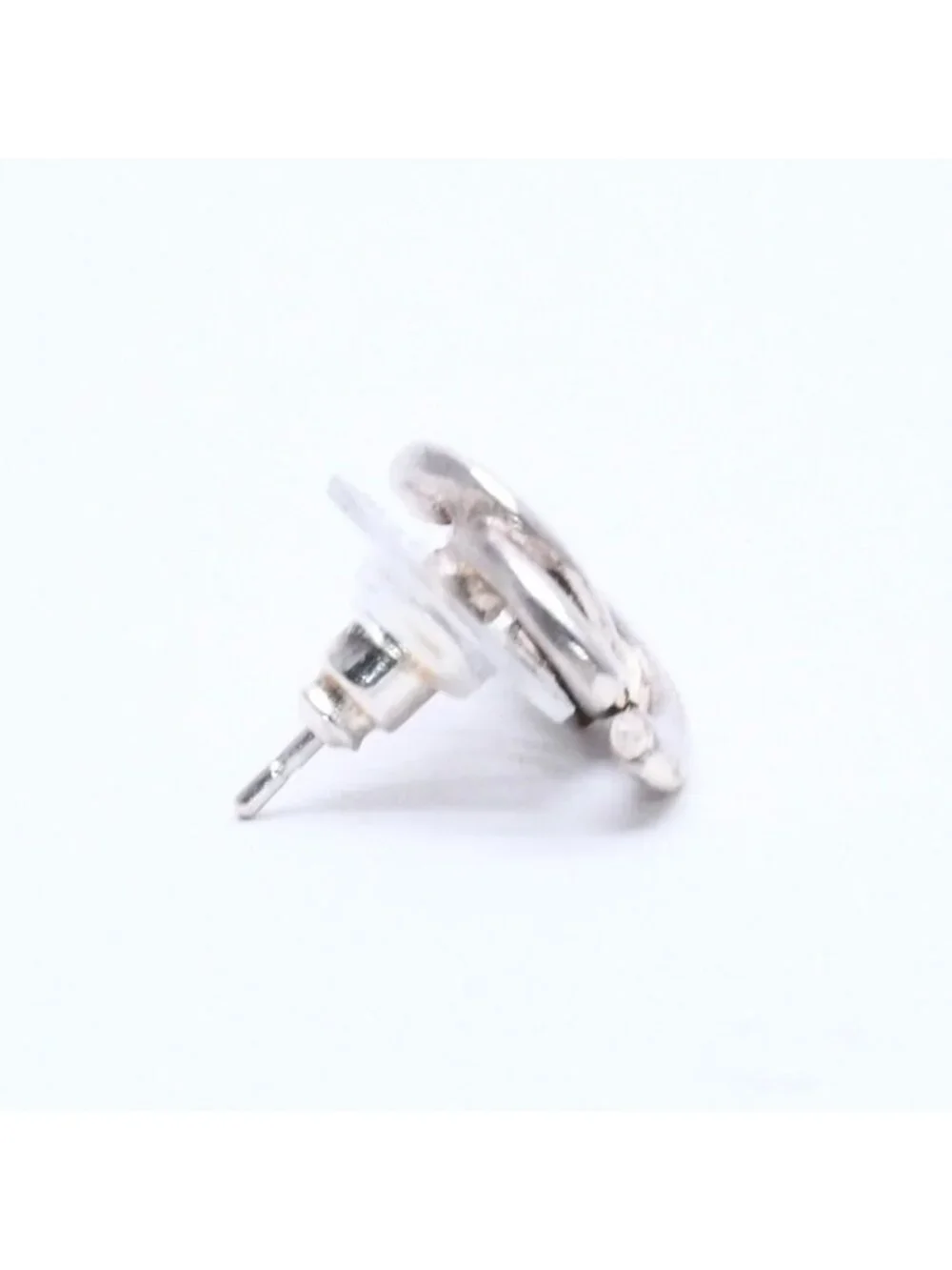 Chanel CC Logo Earrings 01 Metal Silver